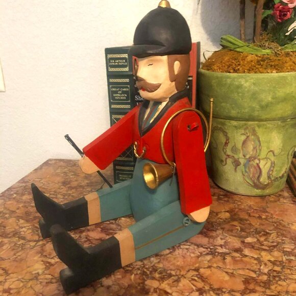 NWT MIDWEST IMPORTS British Master Fox Huntsman Wooden Figurine 17” - Picture 3 of 7